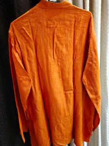 Orange Striped Kurta