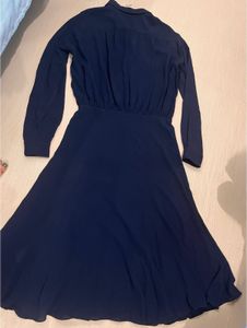 Classic Navy Button-Up Shirt Dress