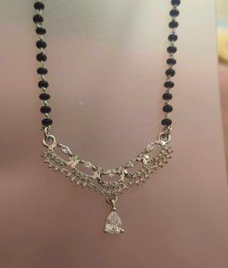 Elegant CZ Mangalsutra pure silver