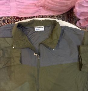 Men's Green &amp; Grey Color Block Jacket