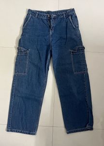 NUON Blue Denim Cargo Jeans