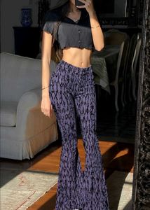 Stylish Flared Print Pants