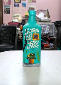 Hand-Painted Decorative Window Bottle
