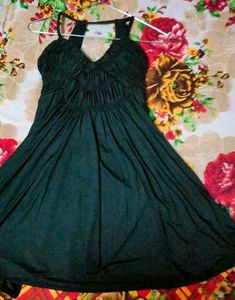 Chic Black Ruffled Mini Dress