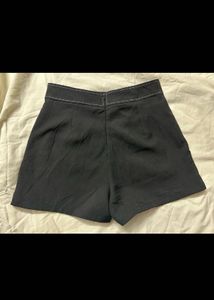 Chic Black Skort with Contrast Stitching