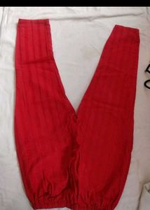 Vibrant Red Cotton jegging