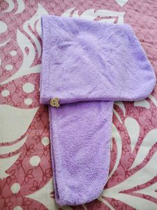 38.Soft Purple Microfiber Hair Towel Wrap