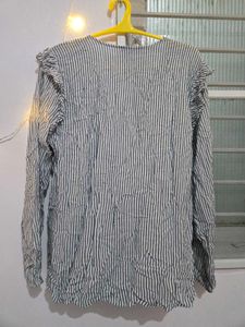 Stylish Striped V-Neck Top