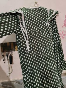 Stylish Green Polka Dot Kurta