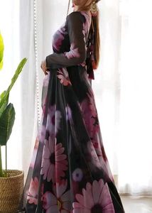 Floral Print Anarkali Suit organza fabric