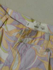 Retro Swirl Print Wide-Leg Jeans