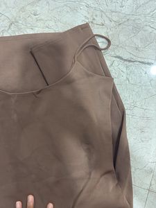 Brown Spaghetti Strap Maxi Dress