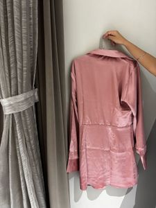 ZARA Satin Shirt Dress