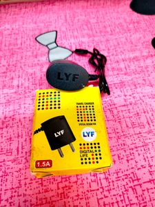 LYF Jio Mobile Charger (Black, Cable Included)