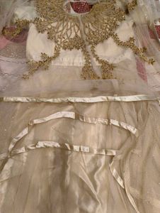 Elegant Cream &amp; Gold Gown