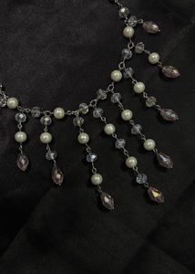 Pearl &amp; Crystal Dangle Necklace