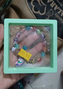 Colorful Beaded Bracelet with unicorn Charm