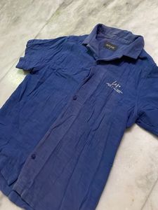 Intune Men's Blue Short Sleeve Shirt