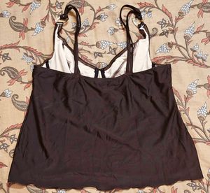 Stylish Brown Sleeveless Top with Embellishments