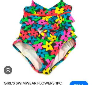 Girls' Floral Swimsuit - Fun & Stylish