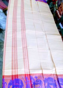 80's Sungudi plain cotton saree