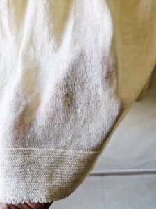 Cream Ribbed Longline Cardigan