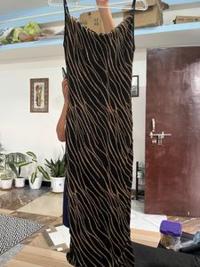 Stylish Black & Gold Maxi Dress
