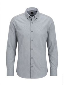 HUGO BOSS Dots/Triangle Pattern Button-Down Shirt