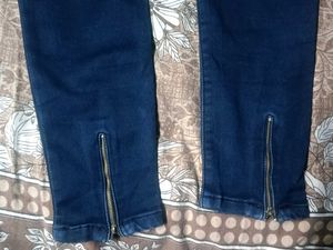 Dark Blue Jeggings | Elastic Waist | Stretchable |