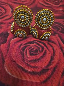 Red Silk Earrings