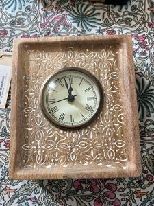 Wooden Decorative Clock Tray working