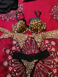 Leopard Print Lingerie Set
