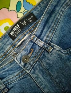 Flared Blue Denim Jeans