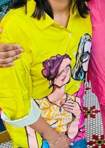 Neon Color Cool Print Shirt