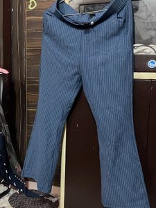 MARKS &amp; SPENCER Striped Blue Pants