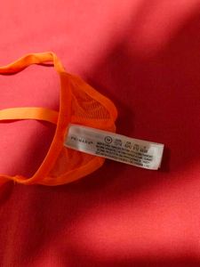 Primark Orange Floral Lace Thong Panty