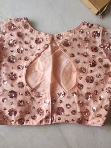 Net Siqunce Work Frill Lahnga Set