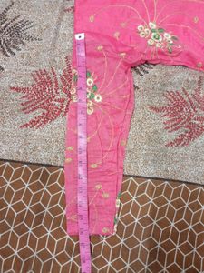 Pink Embroidered Kurti