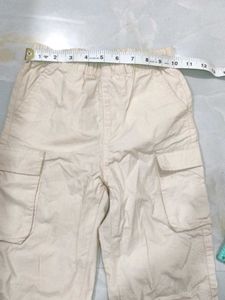 Cream Cargo/Parachute Pants