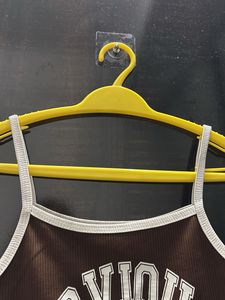 Brown Graphic Strappy Crop Top