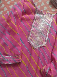 Pink Striped Kurta