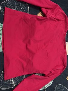 pink Graphic Long Sleeve Crop Top