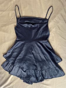 Cider Blue Satin Dress 💙