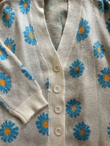 Cute Floral Print Cardigan