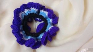 pack of 3 Handmade Crochet Flower Scrunchie