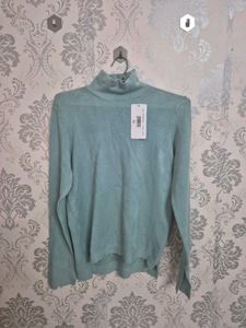 Mint Green Turtleneck Sweater