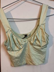 Cute Light Green Cropped Tank Top