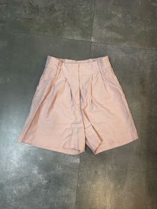 Light Pink Pleated Shorts