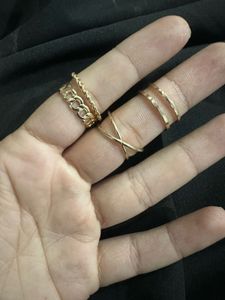 Gold Ring Set - Trendy Styles 4 Pcs