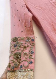 Embroidered Pink Kurta(today sale only)